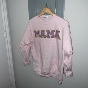 MAMA letter patch sweatshirt